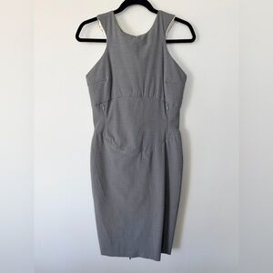 Fornarina Backless Grey Dress – Neon Accents – Italian Made – Size 3 (size 6 US)